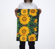 Load image into Gallery viewer, Sunflower Indigo Tea Towel