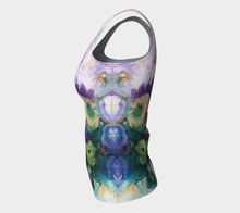 Load image into Gallery viewer, Indigo Dancers Fitted Tank Top, long cut