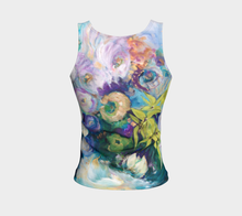 Load image into Gallery viewer, Indigo Dancers Fitted Tank Top, long cut