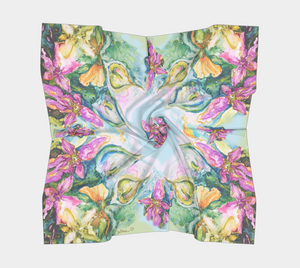 Orchid Bliss Silk Square Scarf