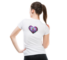 Load image into Gallery viewer, Pink Fairy Heart Round-Neck T-Shirt Believe in You front and back