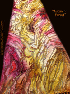 Autumn Forest Hand-painted Silk/Rayon Scarf - SOLD