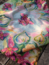 Load image into Gallery viewer, Orchid Bliss Silk Square Scarf