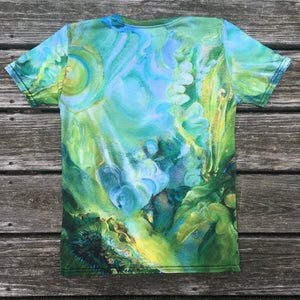 All-over print Art-shirt "Forest Laguna", Fitted style