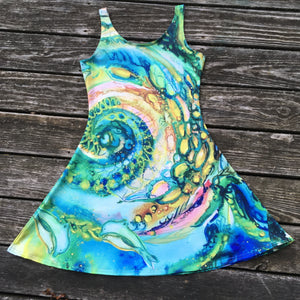 Ocean Goddess Flare Dress