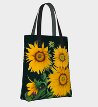Load image into Gallery viewer, Sunflower Goddess Indigo Tote Bag
