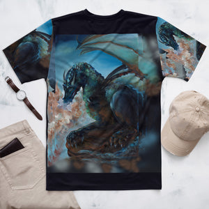 Blue Dragon Art Shirt all-over print, Flowy style