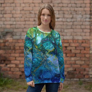 Blue World All-over-print Art Sweatshirt