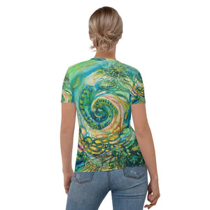 All-Over Print 'Age of Miracles' Art-shirt, Fitted style