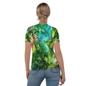 All-Over Print 'Forest Dreams' Art-shirt, fitted style