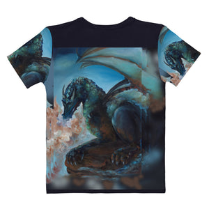 Blue Dragon All-over print Fitted Art-shirt