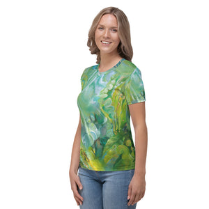 All-over print Art-shirt "Forest Laguna", Fitted style