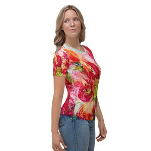 All-Over Print 'Tulip Dream' Art-shirt, Fitted style