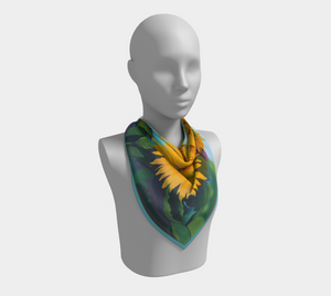 Glorious Sunflowers Silk Square Scarf