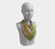 Load image into Gallery viewer, Everything Gold Square Silk Scarf