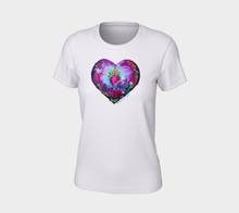 Load image into Gallery viewer, Pink Fairy Heart Round-Neck T-Shirt Believe in You front and back