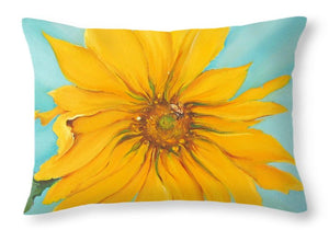 Sunflower with Bee - Throw Pillow